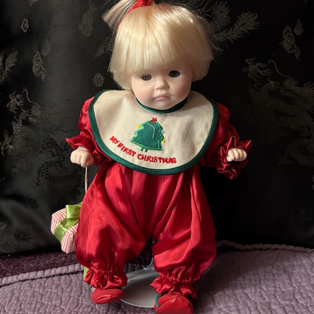 Chrissy My first Christmas by Pauline Red Christmas Baby Doll